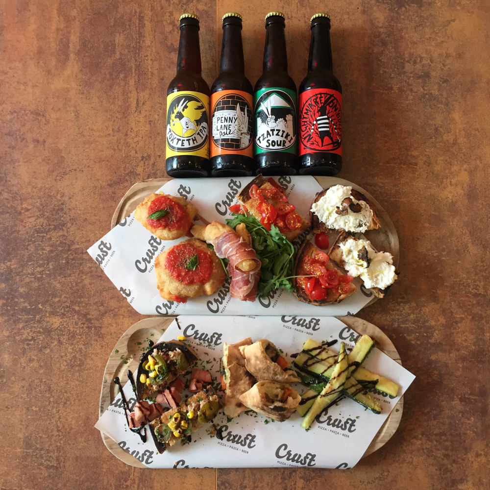 pizza and beer tasting event