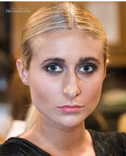 A portrait shot of a model who's had a Rebecca Jayne Makeover.
