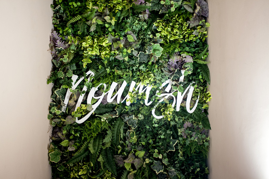 Nourish (a picture of a feature wall at the venue)