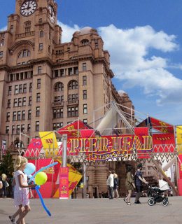 A picture of the Pier Head Village, Liverpool, 2017