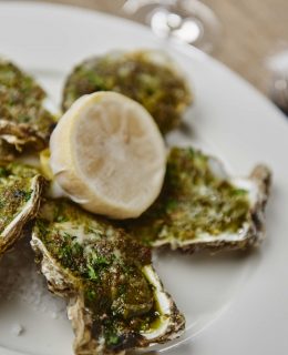 Oysters Rockerfeller for seafood week