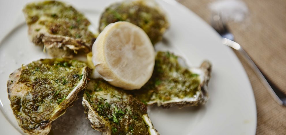 Oysters Rockerfeller for seafood week