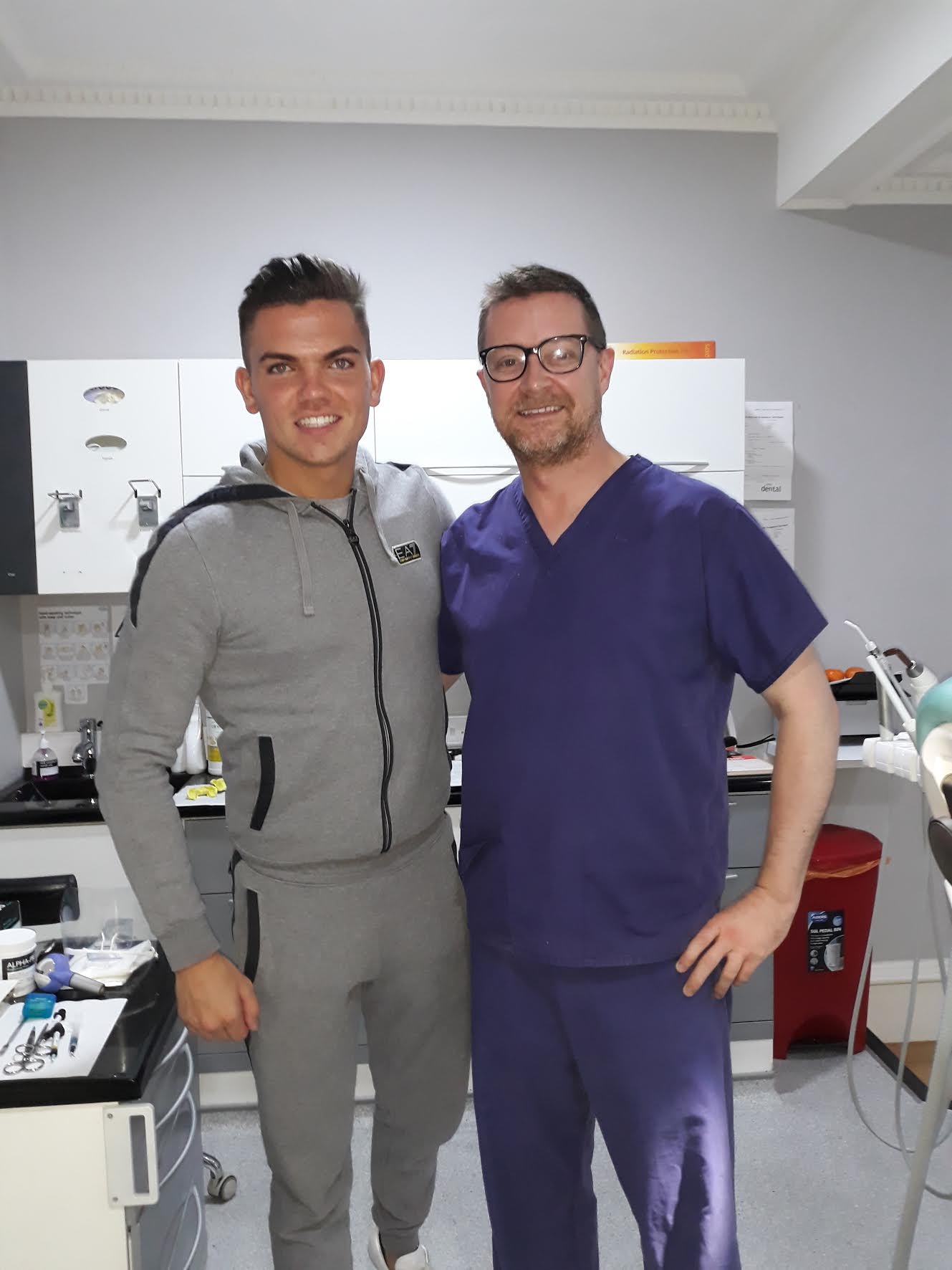 Sam Gowland pictured with Dr Mark Jones