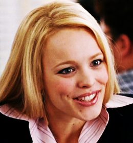 Rachel McAdams wearing a wig in Mean Girls