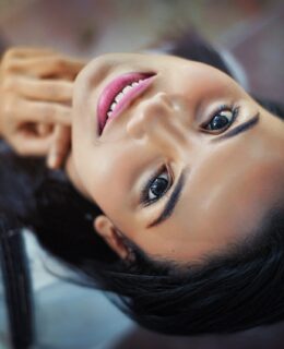 woman smiling