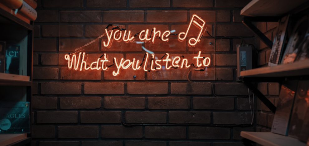 music neon sign