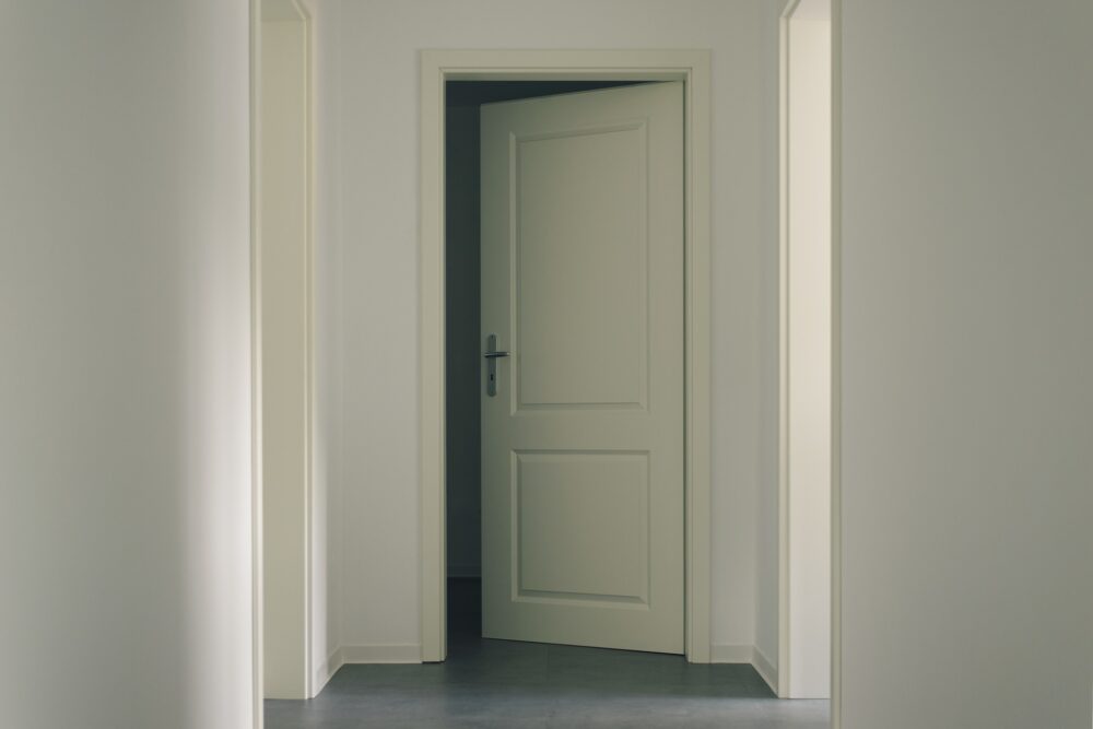 plain white door
