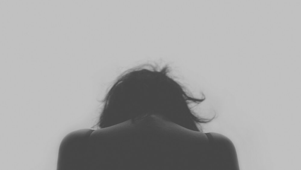 woman black & white image