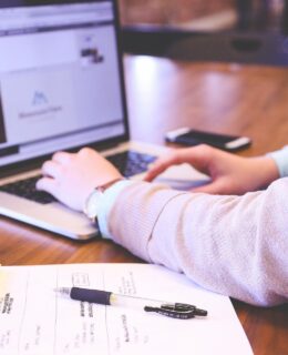 woman in front of a laptop