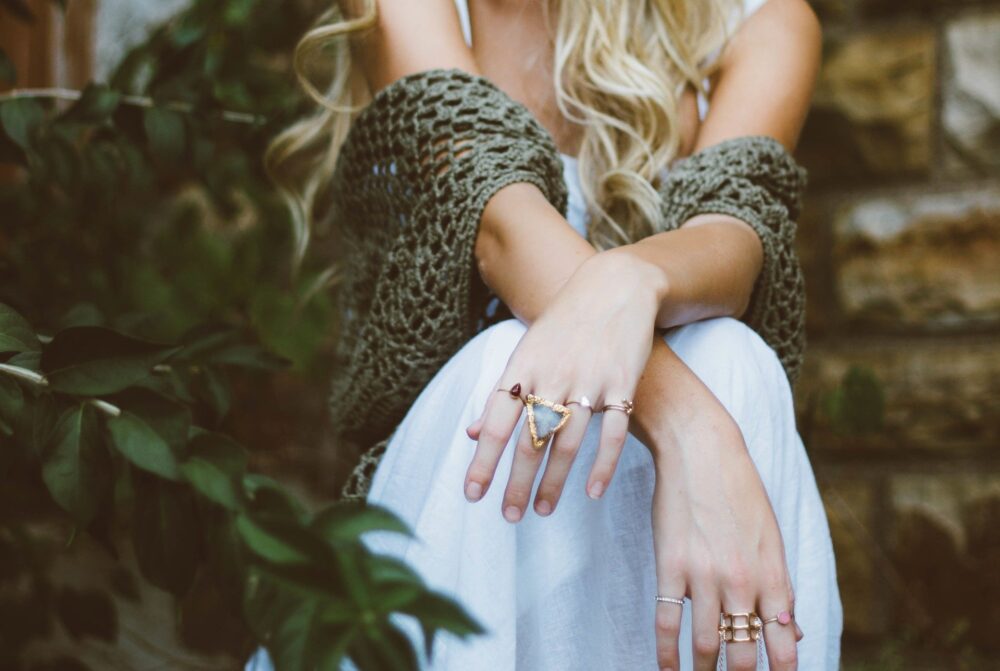 woman wearing jewellery