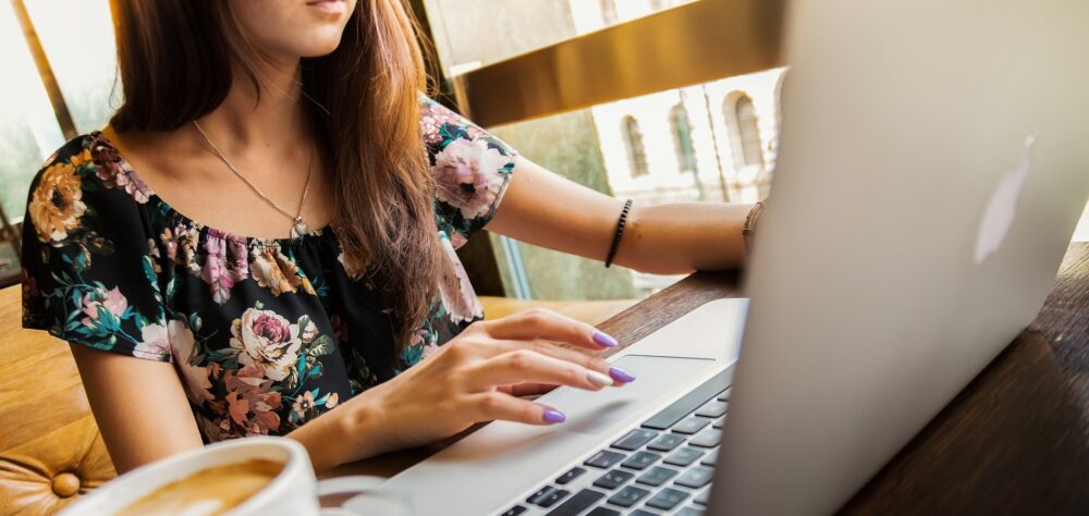 woman at her laptop