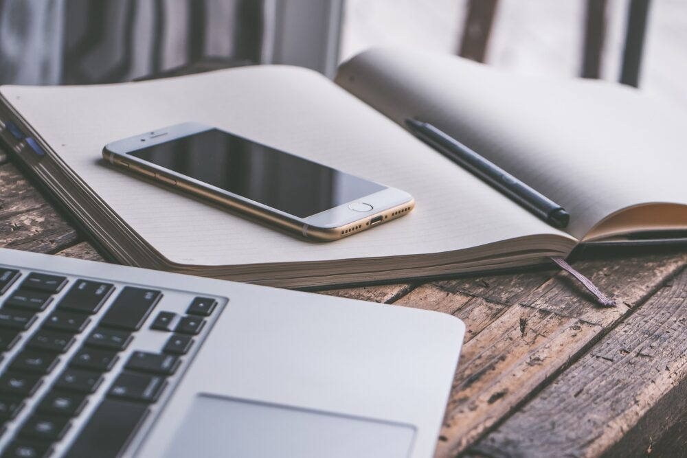 phone and laptop