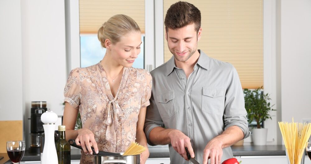 couple in the kitchen