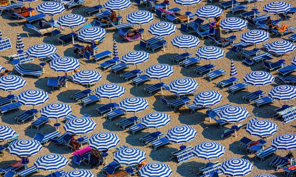 beach umbrellas