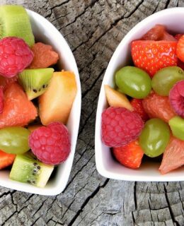 fresh fruit in bowls