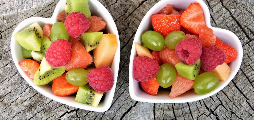 fresh fruit in bowls