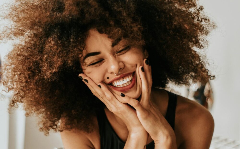 woman smiling