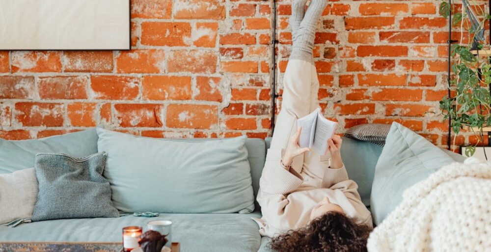woman on the sofa