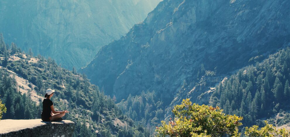 woman meditating